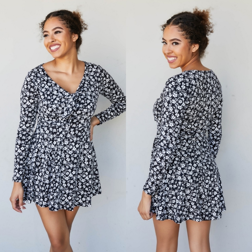 Fresh Bouquet Floral Dress with Built-In Shorts